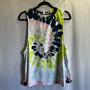 No Boundaries Tie-Dye Graphic Tank Top “Always Dreaming” Women’s Size Large